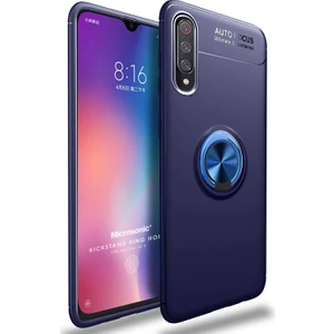 Xiaomi Mi 9 Kılıf Kickstand Ring Holder Lacivert
