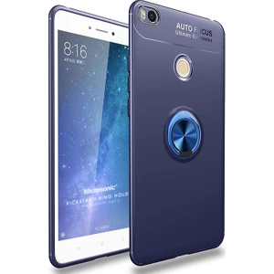 Xiaomi Mi Max 2 Kılıf Kickstand Ring Holder Lacivert