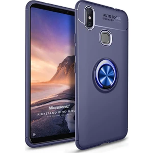 Xiaomi Mi Max 3 Kılıf Kickstand Ring Holder Lacivert