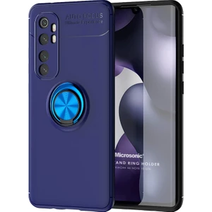 Xiaomi Mi Note 10 Lite Kılıf Kickstand Ring Holder Lacivert