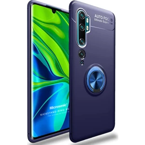 Xiaomi Mi Note 10 Pro Kılıf Kickstand Ring Holder Lacivert