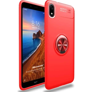 Xiaomi Redmi 7A Kılıf Kickstand Ring Holder Kırmızı