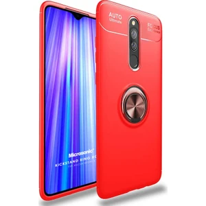 Xiaomi Redmi 8 Kılıf Kickstand Ring Holder Kırmızı