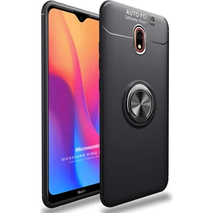 Xiaomi Redmi 8A Kılıf Kickstand Ring Holder Siyah