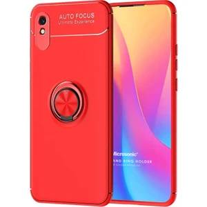 Xiaomi Redmi 9A Kılıf Kickstand Ring Holder Kırmızı