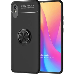 Xiaomi Redmi 9A Kılıf Kickstand Ring Holder Siyah