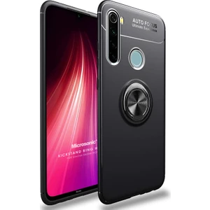 Xiaomi Redmi Note 8 Kılıf Kickstand Ring Holder Siyah