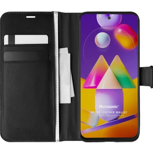 Samsung Galaxy M31s Kılıf Delux Leather Wallet Siyah