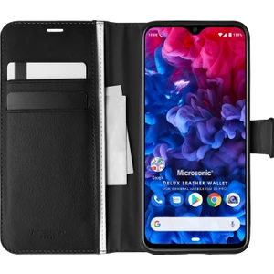 General Mobile GM 20 Pro Kılıf Delux Leather Wallet Siyah