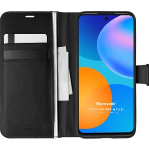 Huawei P Smart 2021 Kılıf Delux Leather Wallet Siyah