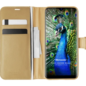 Reeder P13 Blue Kılıf Delux Leather Wallet Gold
