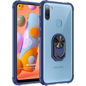 Samsung Galaxy A11 Kılıf Grande Clear Ring Holder Lacivert