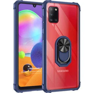Samsung Galaxy A31 Kılıf Grande Clear Ring Holder Lacivert