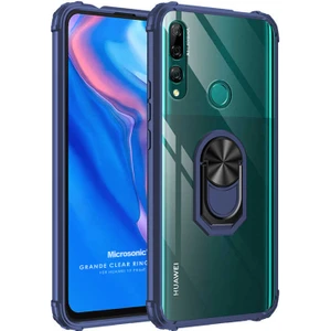 Huawei Honor 9X Kılıf Grande Clear Ring Holder Lacivert