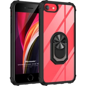 Apple iPhone 7 Kılıf Grande Clear Ring Holder Siyah