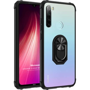 Xiaomi Redmi Note 8 Kılıf Grande Clear Ring Holder Siyah