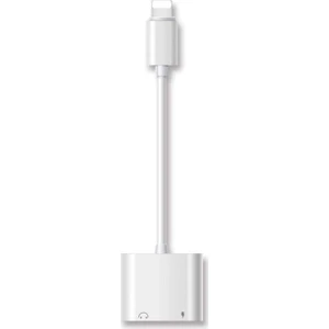 Lightning To 3.5 mm Adapter Kablo, iPhone Uyumlu Ses, Aux Kablo Dönüştücü Adaptör Beyaz