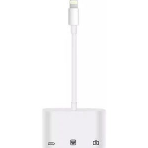 Lightning To Ethernet & USB Adapter Kablo, iPhone Uyumlu, iPad USB, Ethernet Dönüştürücü Adaptör Beyaz