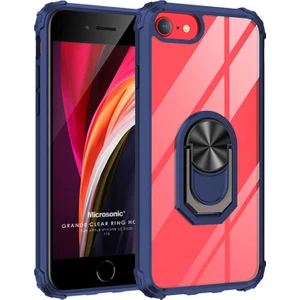 Apple iPhone Se 2020 Kılıf Grande Clear Ring Holder Lacivert