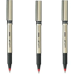 UB-177 Fine Deluxe 0.7 Roller Kalem Kırmızı 3 Adet