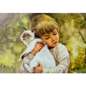 Çocuk ve Kedi 500 Parça Puzzle
