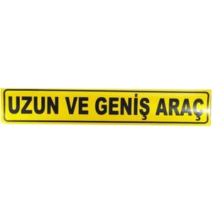 Uzun ve Geniş Araç Yazısı Reflektörlü Fosforlu Şerit Bant 9 cm X50 cm