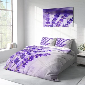 Lavender 3D Pamuk Saten Çift Kişilik Nevresim Takımı