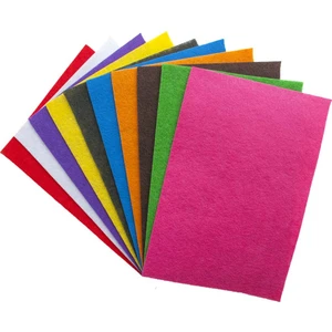 Toptan Keçe İnce Keçe Paketi Karışık Renkler 25 x 25 cm 10'lu