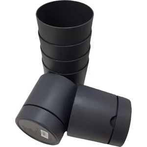 Ereğli Tahtakale 6 Adet 12 cm Antrasit Begonya Saksı