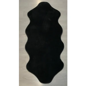 Siyah Kaymaz Taban Dekoratif Post & Peluş Halı