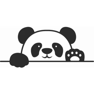 Sticker Atölyesi Bagajdan Bakan Panda Sticker - 15188