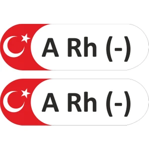 Sticker Atölyesi Kan Grubu Sticker 2 Adet - Arh  (-)