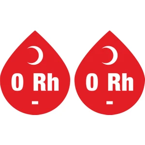 Kan Grubu Sticker 2 Adet - 0 Rh  (-)