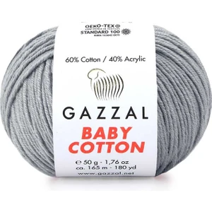 Baby Cotton El Örgü İpi Gri 3430