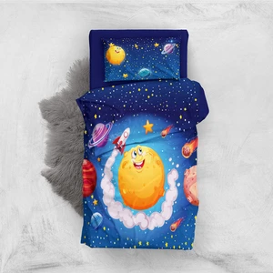 Moon And Stars 3D Pamuk Saten Bebek Nevresim Takımı
