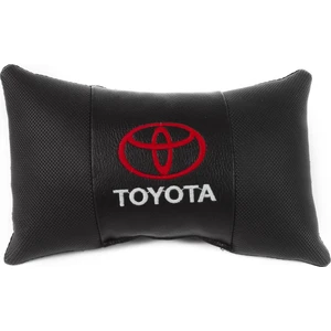 Siyah Deri Toyota Logolu 2 Adet Oto Boyun Yastığı