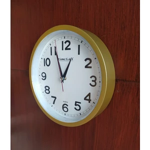 Time Gold Altın Yaldız Varak Plastik Çerçeve Time Gold Duvar Saati 22 cm