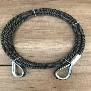 Lidersan Çelik 12  mm Kalınlıkta 5 Metre Çift Taraf Halkalı 12 Tona Kadar Çekebilen Çelik Çekme Halatı
