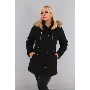 Kadın Içi Yünlü Kapsonyu Kürklü Kanvars Keten Mont & Kaban