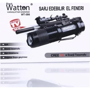 WT-086 Orjınal 800 Lümen T6 Şarjlı El Feneri