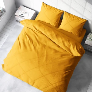 Sarı Lux Pamuk Ranforce Çift Kişilik Nevresim Takımı