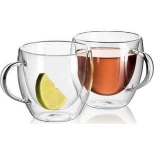 Beyaz Kalpli Çift Çidarlı 175 ml Cam Kupa 12465