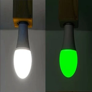 2 Renk Ampul 10W + 1W LED Ampul - Beyaz Renk 10W + 1W  Gece Lambası