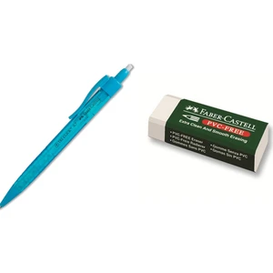 Faber-Castel Tri Click Versatil Kalem + Faber-Castell Beyaz Silgi