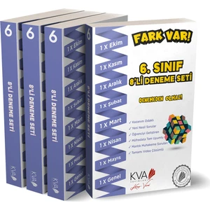 Koray Varol Akademi  6.Sınıf 8'li Deneme Seti - Fark Var Serisi