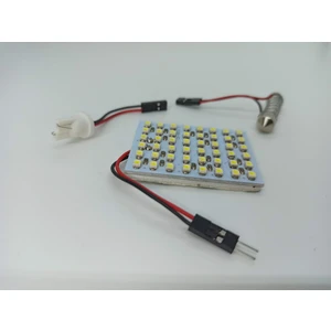 Araç Içi Oto Aydınlatma Tepe Lambası 48 Smd 5050 LED Proje Panel Tavan Lamba 33-40MM