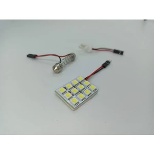 Araç Içi Oto Aydınlatma Tepe Lambası 12 Smd 5050 LED Proje Panel Tavan Lamba 33-40MM