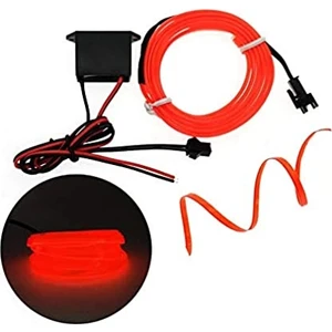 Araç Içi Neon LED Torpido Ledi Kırmızı 2 Metre