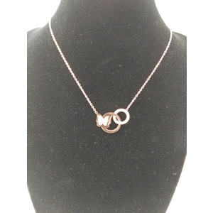 Çelik Kolye Halkalı Kelebekli Rose