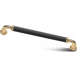 Interio Melis Siyah Altın Lüks Mobilya Dolap Çekmece Kulp 192MM